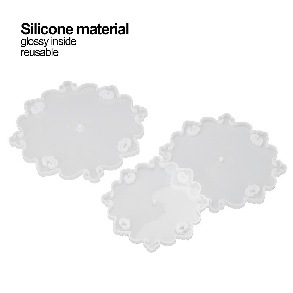 3pcs Durable Resin Mould Laciness Casting Resin Mould Silicone Mould  Craft Resin Mould