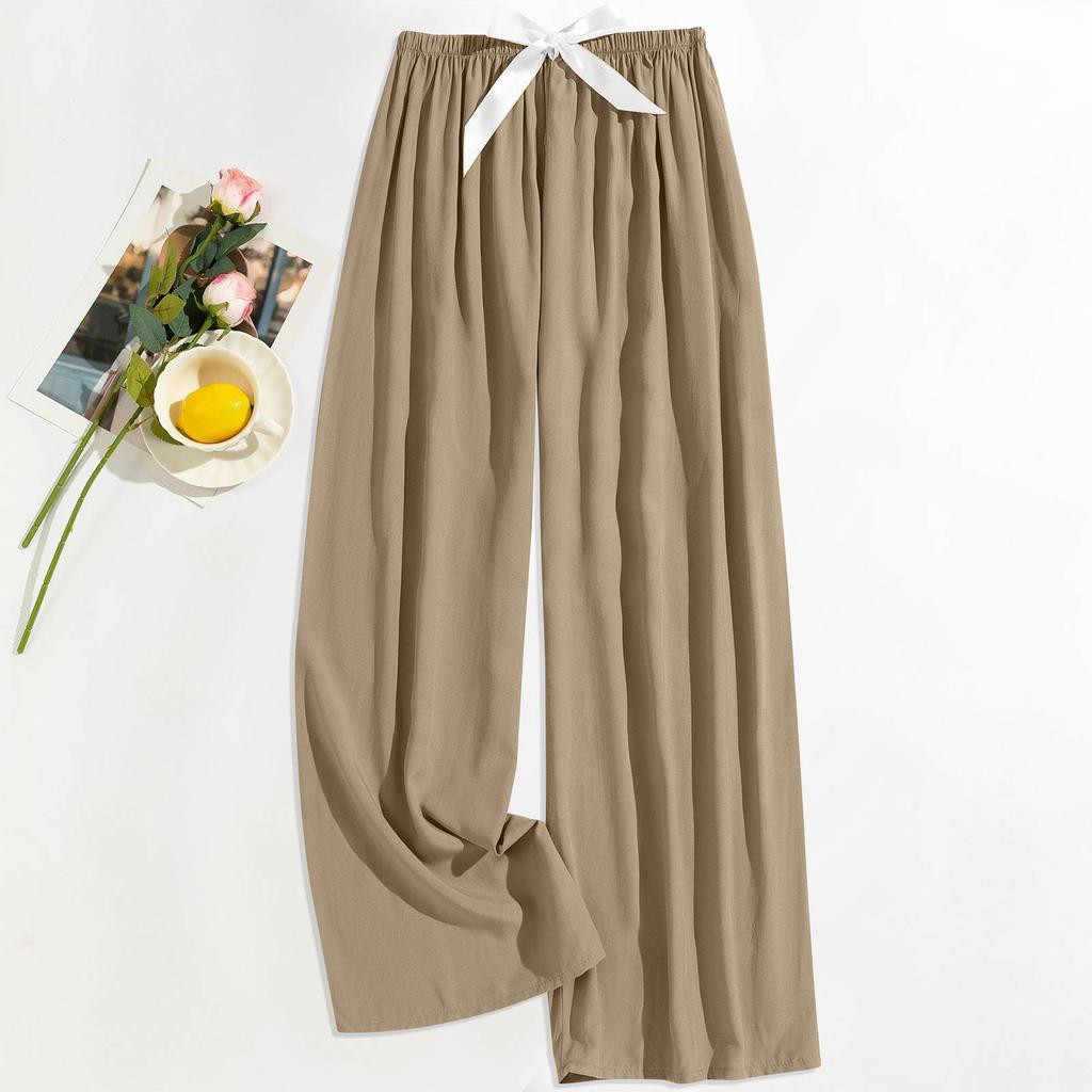 Women's Casual Fashion Sleep Pants Loungewear Pants Wearable As Outerwear High-Waisted Pants