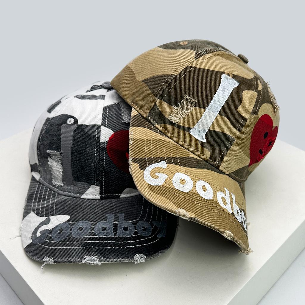 Baseball Letterings Alphabet Goodboy Printed Style Broken Women  Men For Neutral Gender Fresh Caps Peaked Hats Breathable Camo Sunshade Versatile