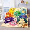 Pokemon Soft Flannel Blanket Plush Warm Lightweight Throw for Sofa Bed Couch Cozy Winter Travel Decor Gift -QJY