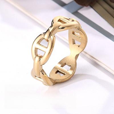 Niche Pig Nose Ring Titanium Steel Electroplating Advanced Sense Ring Does Not Fade Accessories Women