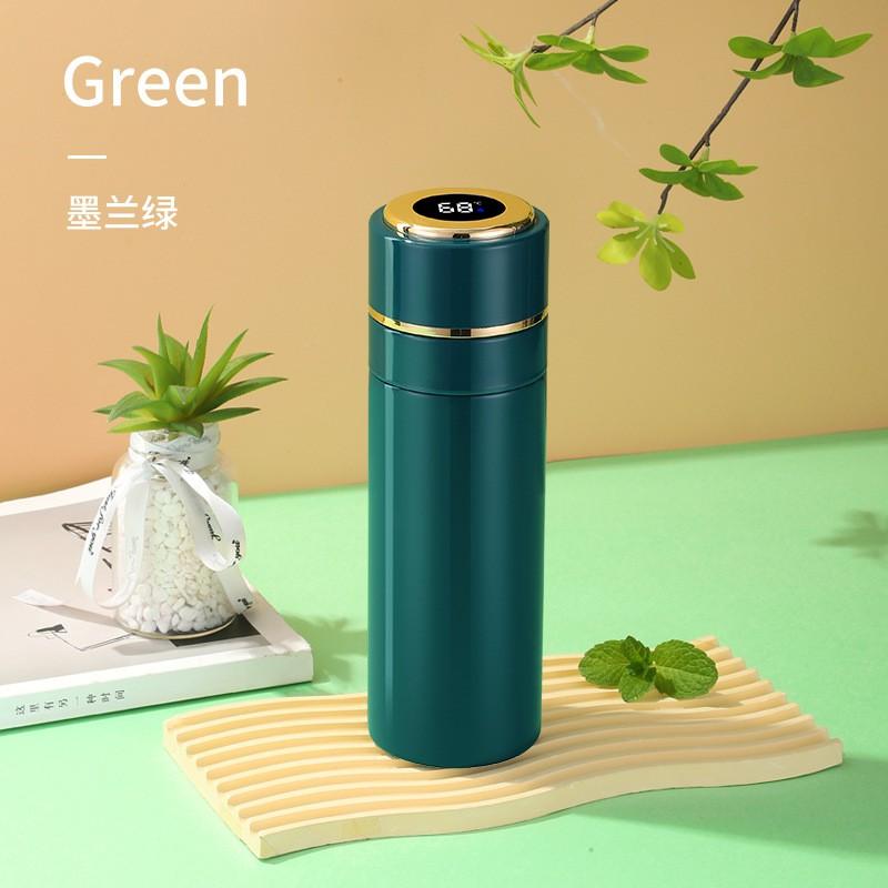 Premium 316 Stainless Steel Smart Temperature Display Vacuum Insulated Water Bottle One-Hand Open Tea Separation Business Gift Cup