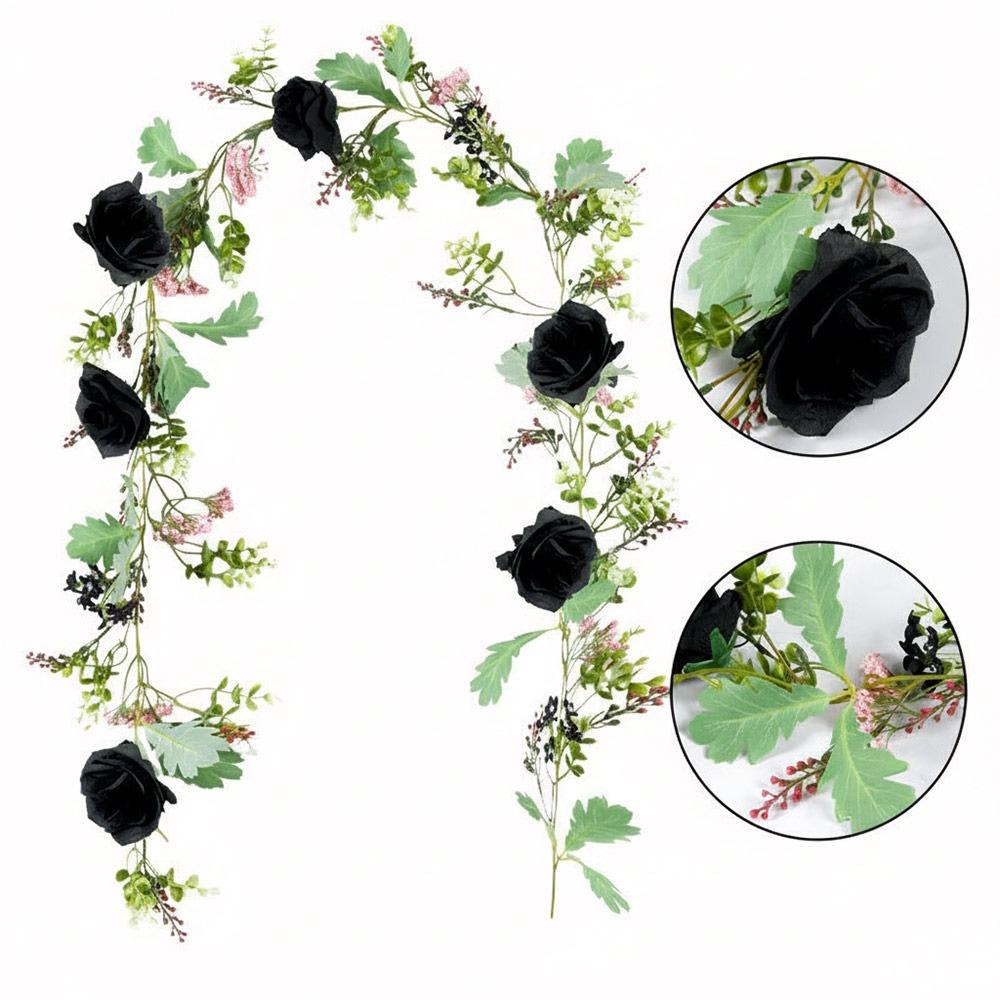

Multicolor Artificial Poeny Flower Vine Silk Petals Photo Props Simulation Rose Vine Green Leaves Scene Landscaping чёрный