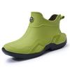 New waterproof shoes long tube dynamic waterproof summer rain shoes wear-resistant green outdoor wading rain boots rubber shoes