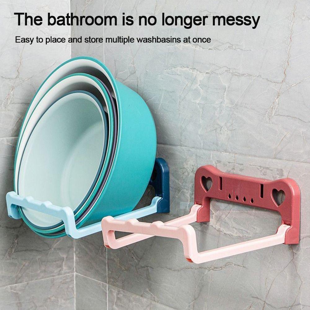 Folding Bathroom Storage Rack Multi-Purpose Basin organizer Shelf Creative Washbasin Hooks Holder