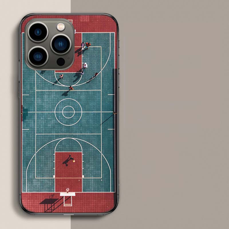 Basketball Court Basketball Phone Case For Iphone 17 Air 15 Pro 14 Plus 16 Pro Max 17E 16E 12 13 Mini 11 Cover Cute Fundas