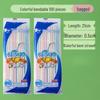 Colorful Disposable Bent Straws