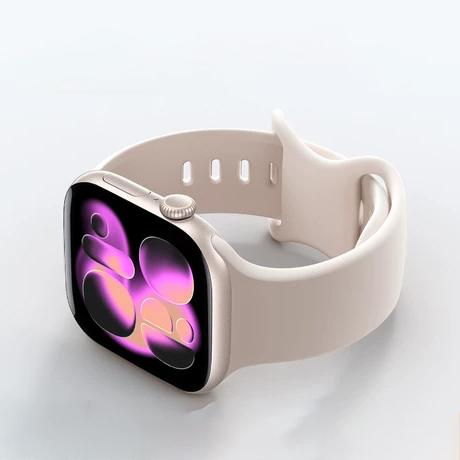 Sport Silicone Strap For Apple Watch Bands 40mm 44mm 46mm 45mm 41mm 49 42mm Correa Bracelet iWatch series 10 11 9 8 7 ultra 3 SE