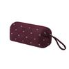 Women Hair Dryer Storage Bag For Travel Cute Bow Embroidery Quilted Hair Tools Waterproof Zipper Cosmetic Bags
