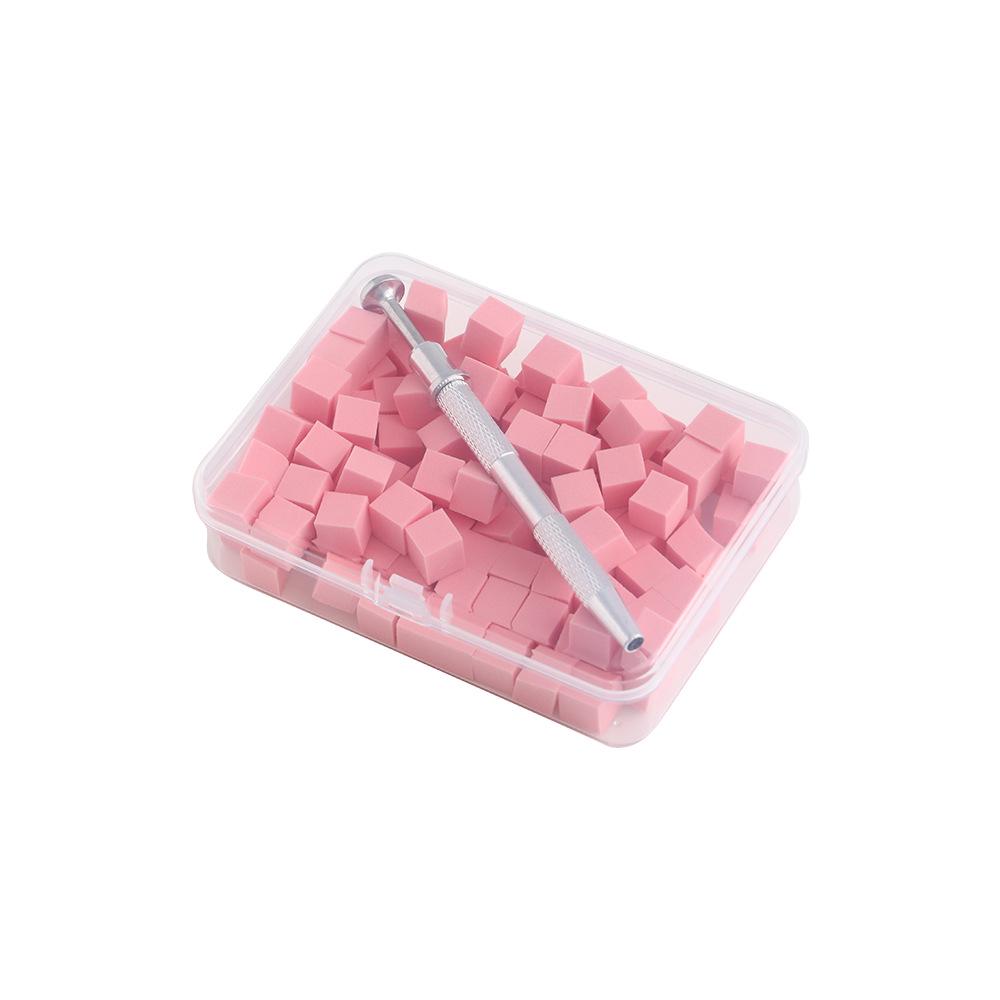 Nail Art Sponge: Professional Small Square Blending Tool for Gradient Blush and High-Density Cotton Application