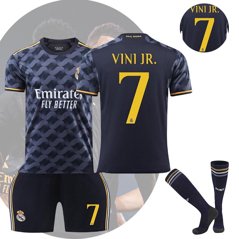 Season Real 2324 Madrid Number 7 Vini Jr Kid Adult Soccer Jersey Apparel Sports