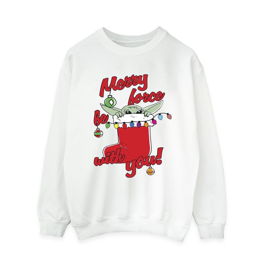 Star Wars The Mandalorian Womens/Ladies Merry Force Be With You Sweatshirt