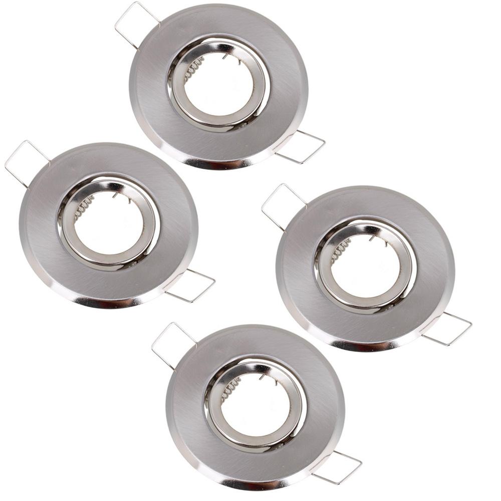 10-2Pcs MR11 Silver Dia 70mm Polished Chrome Fixture Lamp Holders Ceiling Spot Downlights Fitting