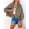 BITCED Women's Vintage Casual Solid Color Print Autumn Winter Long Sleeve Jackets & Coats