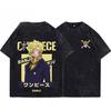 Anime Attack on Titan Levi Ackerman Printed Tshirt Mens and Womens Washed Tshirt High Quality Vintage Cotton Tshirt Tops
