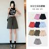 Cotton and Linen Five Quarter Pants Spring Leisure Sports Loose High Waist Wide Leg Pants Casual Shorts Women