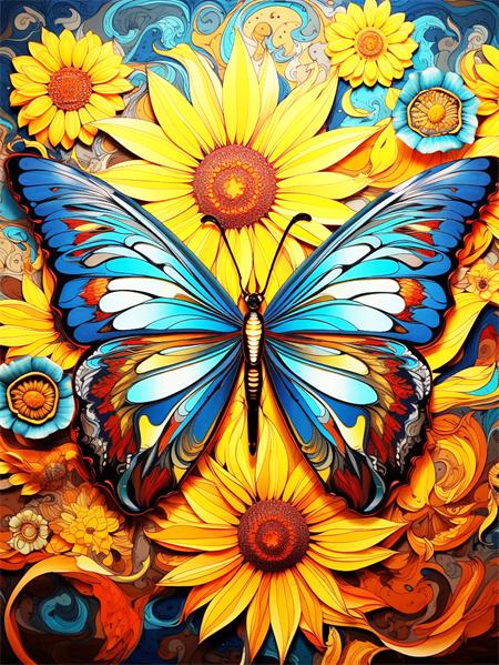 Diy Diamond Painting Mosaic Butterfly Sunflower Full Square/Round Embroidery Cross Stitch Set Animal Floral Home Decor