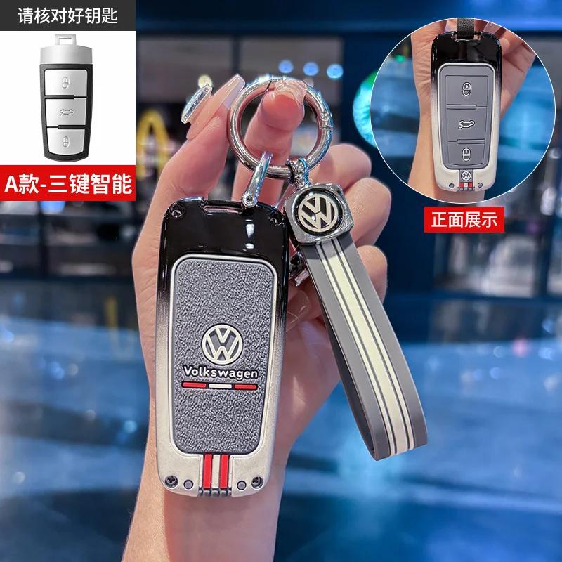 Valve Stems Caps For VOLKSWAGEN VW Car Key Case Cover Holder Shell For Volkswagen VW CC Passat B6 B7 Passat 3C CC Maogotan R36 BSZ6