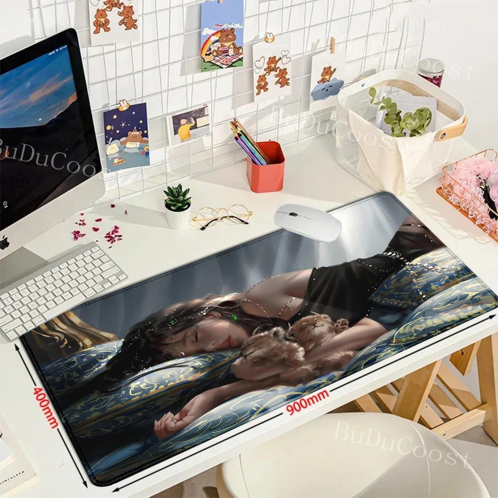 Anime Ghost Blade Ice Princess mousepad Anime mouse pad Gamer XL Computer Home Mousepad XXL Mouse Mat Non-Slip teclado mouse pad