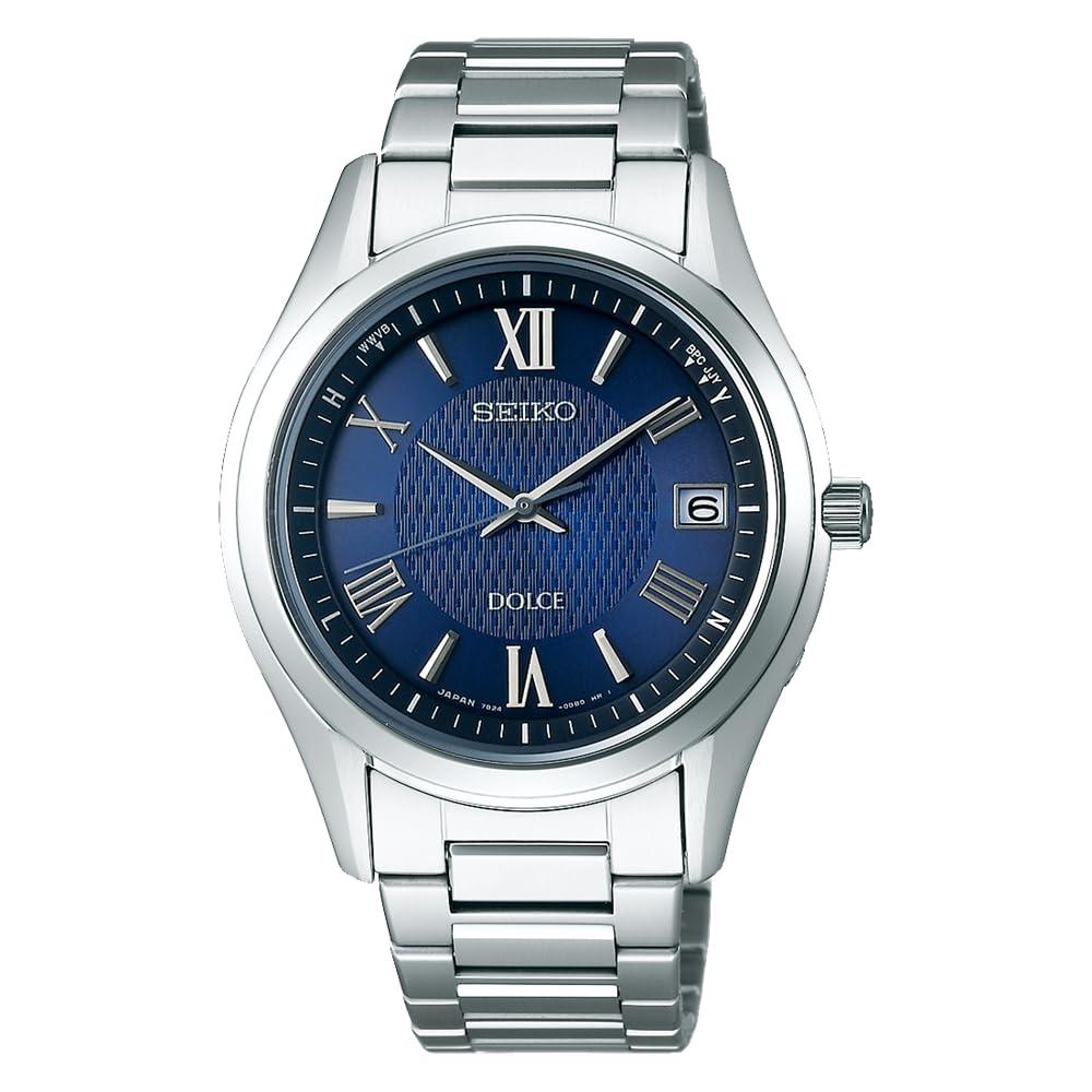 

[Seiko Watch] Dolce Men s Solar Radio Titanium Model Navy Dial SADZ197 Silver