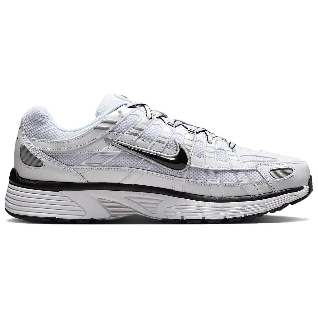 Nike P-6000 White Metallic Silver Black Unisex Sneakers CD6404-107