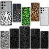 Leopard Print Black Cheetah Pattern Case For Samsung Galaxy S21 S22 Ultra S20 FE S8 S9 S10 Note 10 Plus Note 20 Ultra Coque