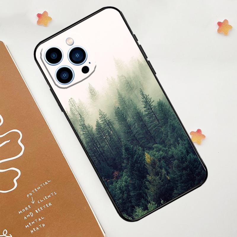 Beautiful Mountain Forest Nature Phone Case For iPhone 17 Pro Max 14 11 15 16 Pro Max 13 12 Mini 16 Plus 16e 17 Air Funda