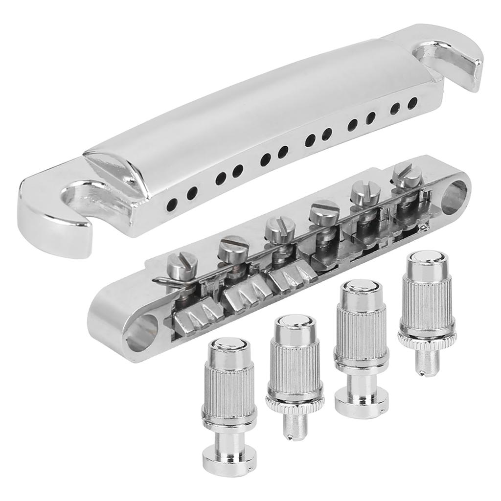 Electric Guitar Bridge Full Set 12 String Zinc Alloy Silver Guitar Parts Accessories