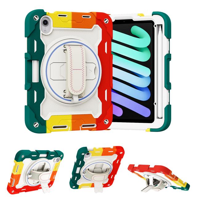 

Rugged Case Universal For iPad Mini A17 Pro 2024 6 2021 A2993 A2995 A2996 A2567 A2568 A2569 Rotating Stand Cover With Pen Slot iPad Mini 6 2021