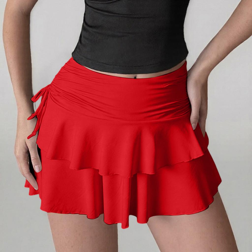 Women's Shorts Casual Summer  Color Beach Loose Pocket Short Skirt Pants