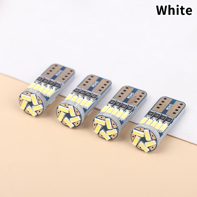 4Pcs T10 W5W Led 194 Canbus Bulb 4014/15Smd 12V Car Interior Reading Lamp Clearance Lights License Plate Bulbs Dome Signal