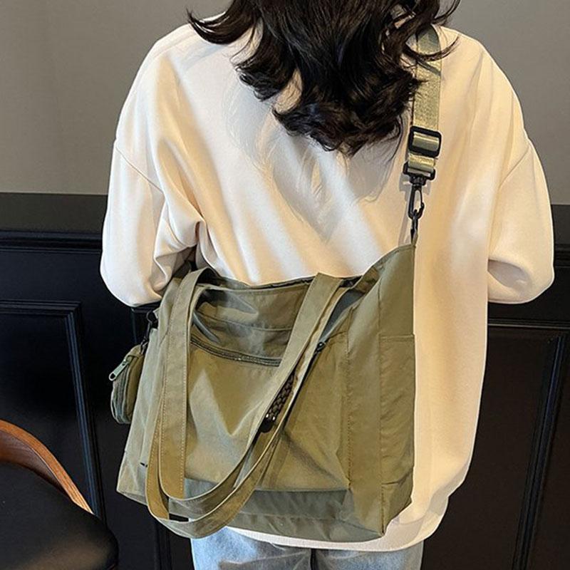 Casual Women's Tote Bag Lightweight Nylon Versatile Shoulder Bag Large Capacity Women Crossbody Bags College Girls Handbag
