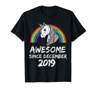 Super T-shirt Licorne Arc-en-ciel depuis décembre 2019