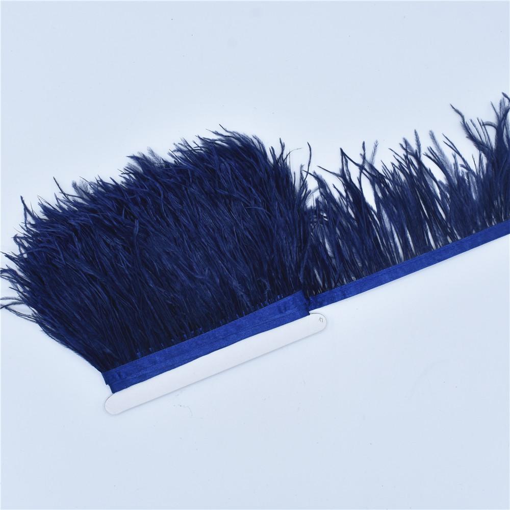 Feather1meters Real Ostrich Feather Trim Fringe White Ostrich Feathers for Clothes Ribbon Trims Feather Skirt Plumas Plume Decoration