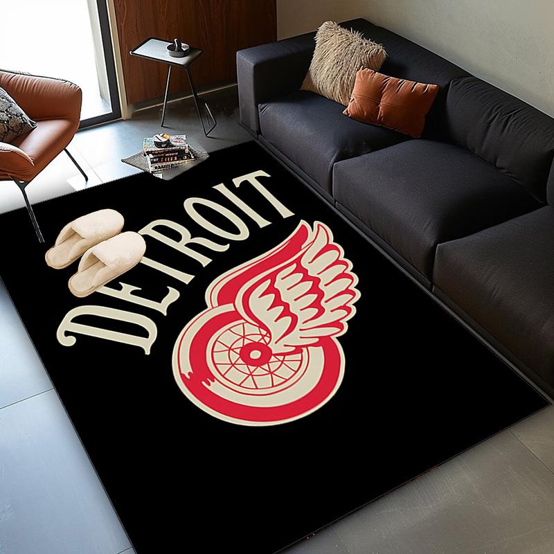 Vintage Detroit Wings Logo Area Rug Suitable for Indoor And Outdoor,Carpets for Kitchens, Homes, Offices, Living Rooms,Home Decor,Christmas Gift