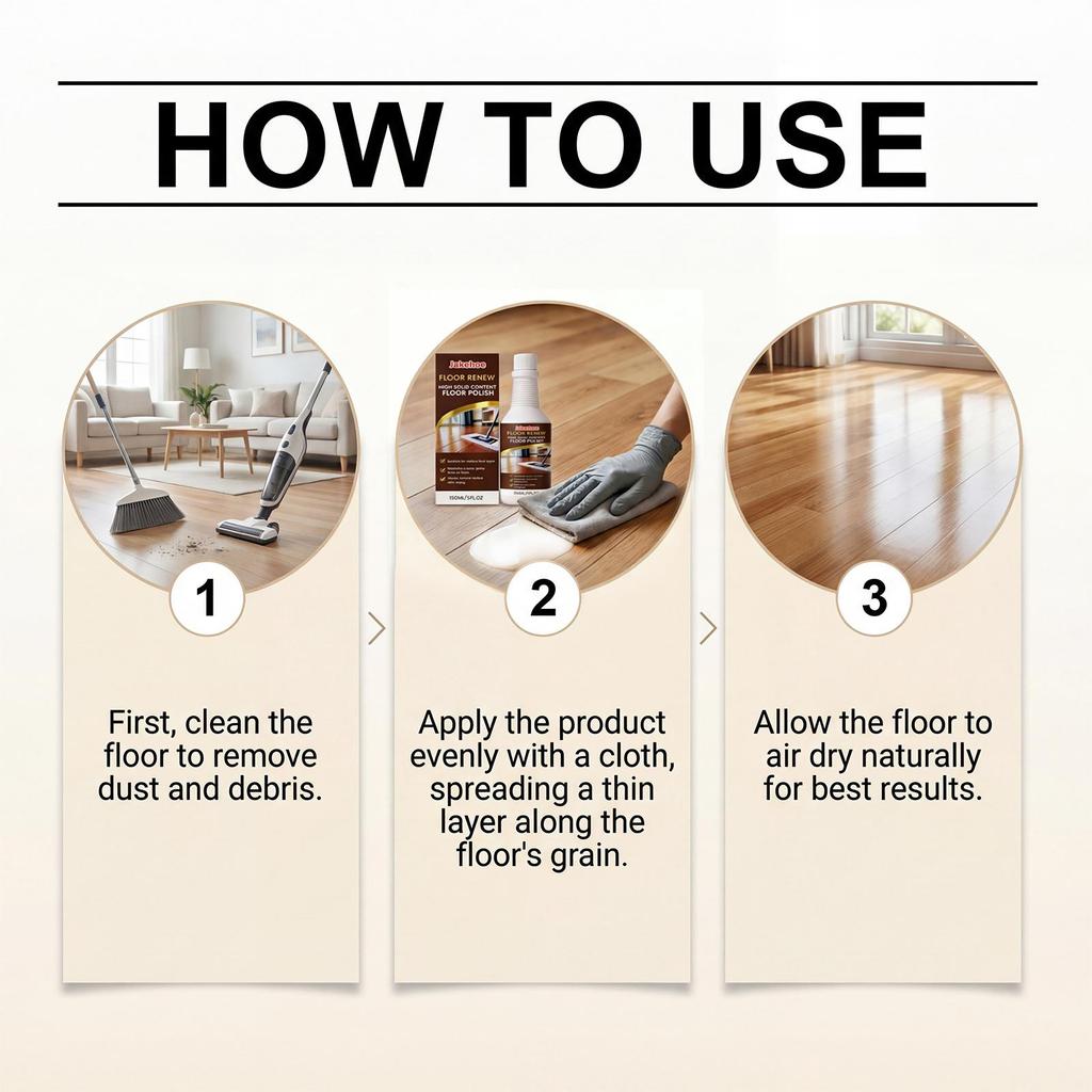 Floor Polish | Daily Household Floor Cleaner | Easy Decontamination & Descaling, Brightening & Polishing Agent
