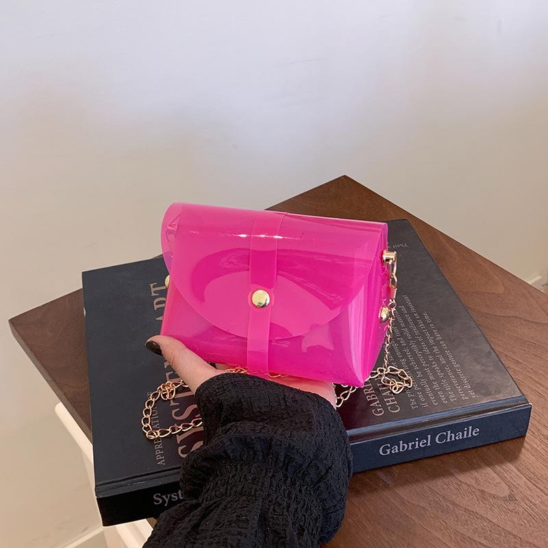 Summer Transparent Beach Small Bag 2025 New Trendy Internet Celebrity Ins Popular Mobile Phone Bag Fashion Shoulder Messenger Bag