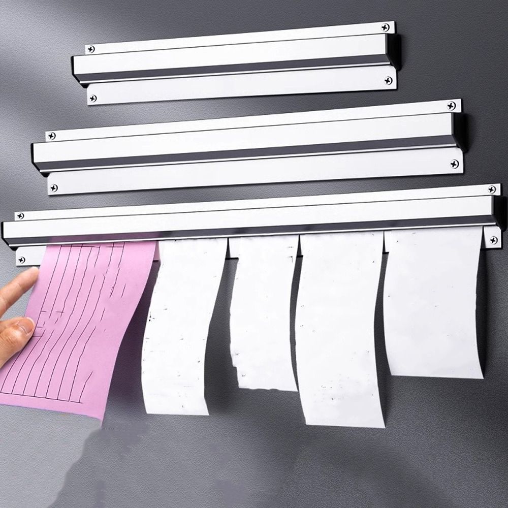 Kitchen Supplies Aluminum Alloy Ticket Holder Wall Mounted Space Saving Order Clip Smooth Anti-Oil Menu Clip Office