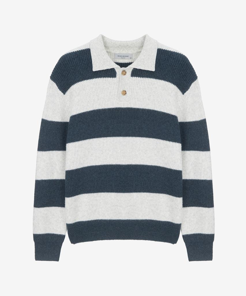 MINDBRIDGE Do Good_[Air Wool] Block Collar Semi-Overfit Knit - 2 Colors