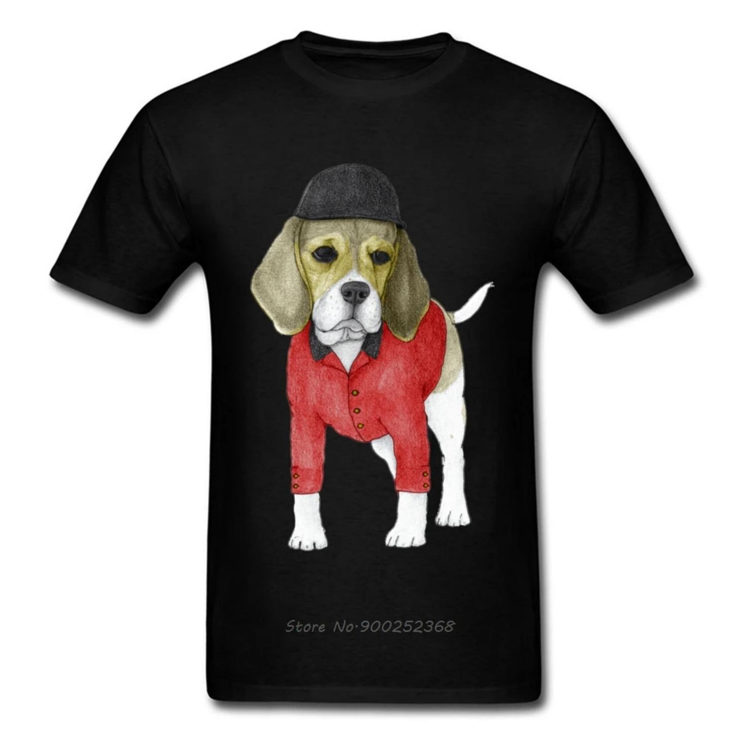 

Fitness Mens Tshirt Beagle Dog Print Men s Black T Shirt Pet Lover s Cartoon T-shirt No Fade High Quality Harajuku XXXXXL