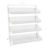 Four-layer Snack Display Rack, Snack Storage Shelf, Countertop Snack Rack, White