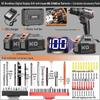 Cordless Brushless Impact Drill: Multifunctional Electric Screwdriver & Pistol Hand Drill for Household Use.