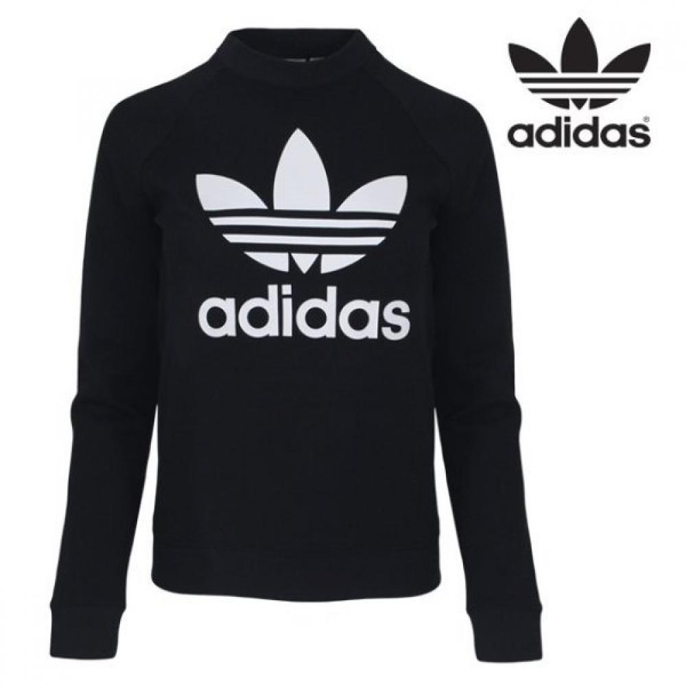 

Adidas Women s Trefoil Crew Sweat Logo Long Sleeve T shirt DV2612