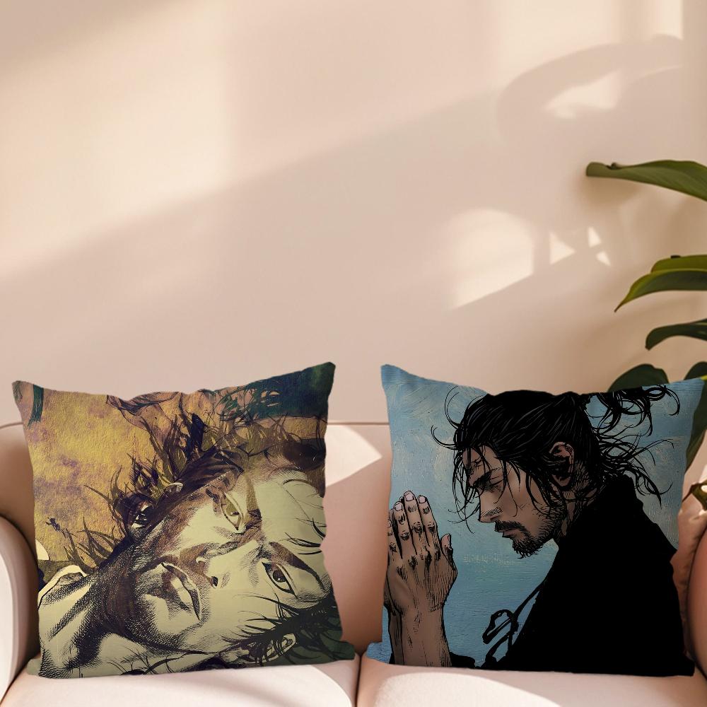 Manga Vagabond Cool Pillow Case Sofa Living Room Bedroom Headboard Backrest Cushion Square Cushion Nap Time