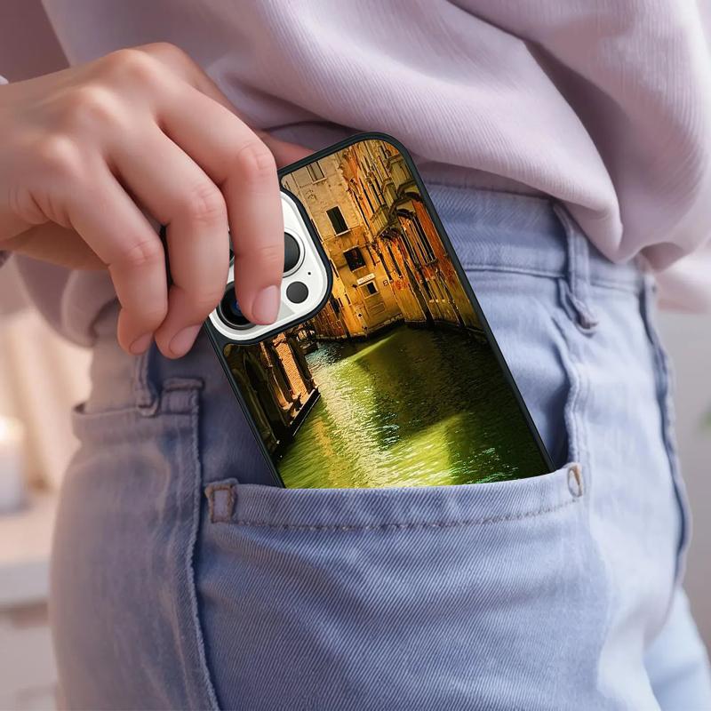 

Water City Venice Italy Sunset Phone Case For iPhone 17 Air 15 16e 14 13 Pro Max Coque 12 11 Pro Max PLUS cover iPhone 16plus