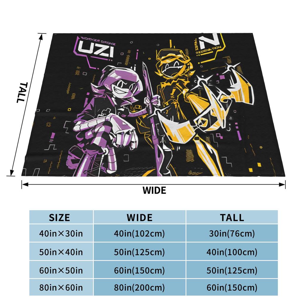 Cartoon Murder Drones Anime Blanket Flannel Summer Autumn Winter Breathable Ultra-Soft Throw Blanket for Bed Travel Rug Piece