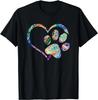 Animal Rescue Shirt Dog Paw Print Tie Dye Rainbow Dog Love Gift Unisex T-Shirt