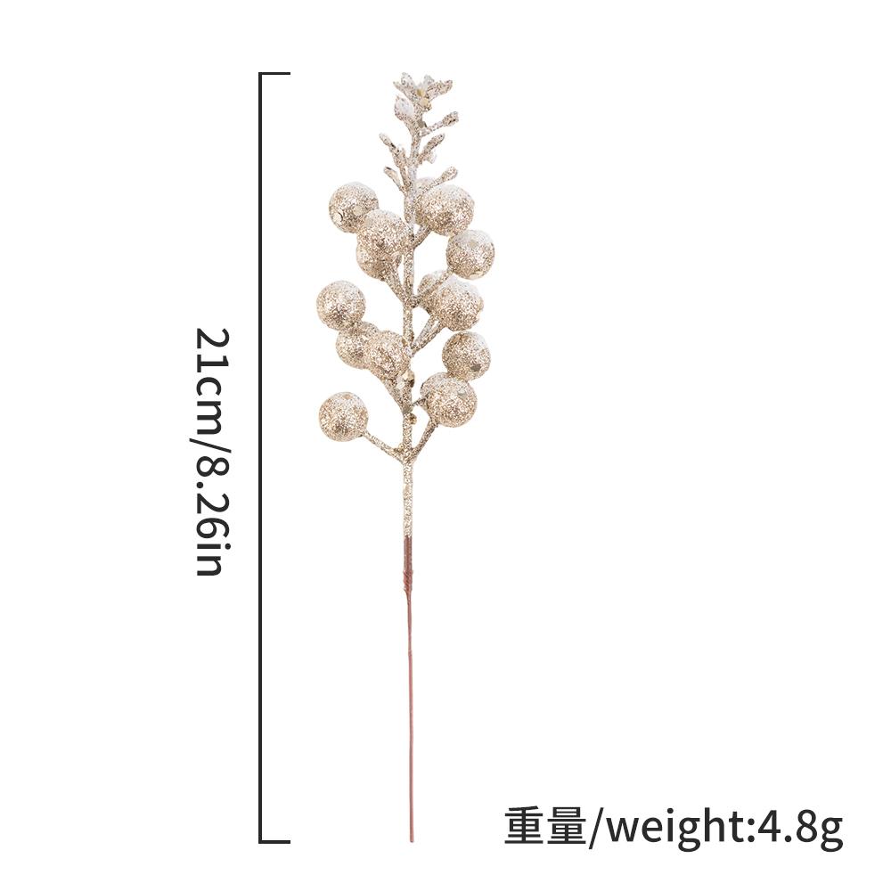5/10Pcs 21cm Snow White Artificial Berry Branches Christmas Tree Decoration for Xmas Wreath Home Decor Gifts 2026 Party Supplies