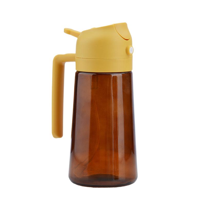 2-in-1 Dark Glass Oil Sprayer Black Lightproof Olive Oil Dispenser for Cooking Salads And Barbecues - Kitchen Barbecue Tool