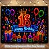 2D Flat Backdrop1pc Birthday Party Elements Backdrop Banner Polyester Wall Decor For Living Room Bedroom Office Outdoor Decor Party Holiday